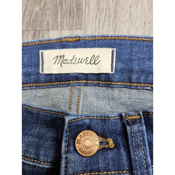 Madewell Jeans Womens 27 Blue High-Rise Skinny Raw Hem Stretch Denim - Picture 6 of 14